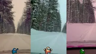 🌨❄️ Снегом замело💨💨💨 | Дорога домой под танец Амонг Ас 