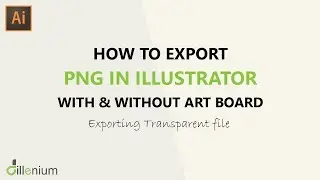How to Export Illustrator File with Transparent background - Illustrator Tutorial for Beginners