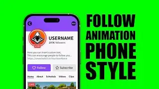 follow animation phone style - GREEN SCREEN