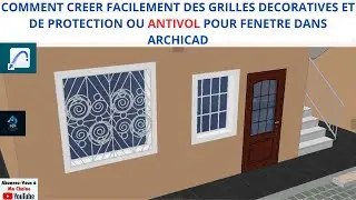 How to create decorative and protective or anti-theft grilles for windows in archicad