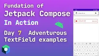 jetpack compose textfield example | jetpack compose outlined text field |  basic text field | day7