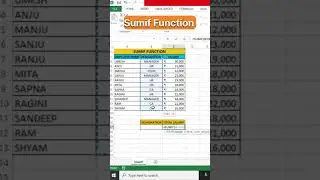 Sumif Function 