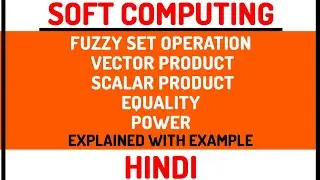 Fuzzy Set Operations : Vector Product,Scalar Product, Power And Equality Explained with Examples