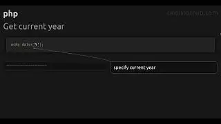Get current year