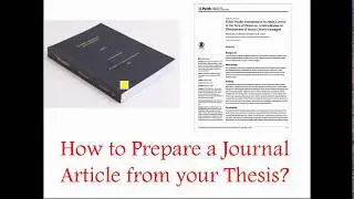 How to convert Thesis to Research article/paper?