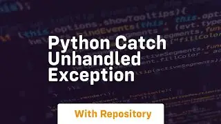 python catch unhandled exception