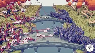 Can Beyblade Masters Defend Two Bridges in TABS Map Creator Totally Accurate Battle Simulator