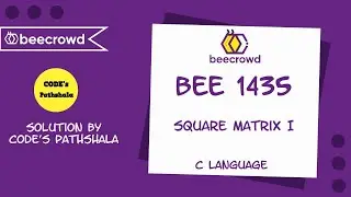 Beecrowd Problem 1435 - Square Matrix I solution Bangla | C language
