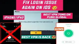 🤩 Best Ever VPN to Play Your Pubg Global On iOS || Fix Server is busy error code restrict area Pubg