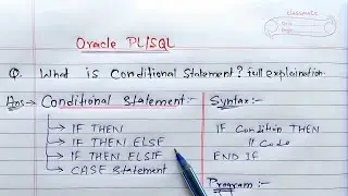 PLSQL Conditional Statement | Learn Coding