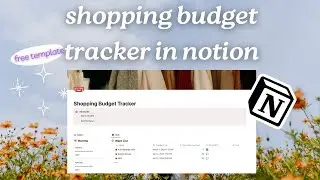 2024 Ultimate Shopping Expenses Tracker Notion Tutorial + FREE Notion Template