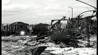 Bomb damage in Nuremberg, Germany; views of Nazi party rally grounds and destroye...HD Stock Footage