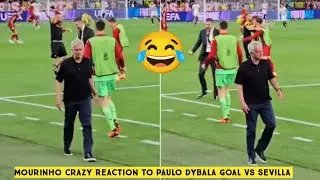 😂 Jose Mourinho Crazy Reaction to Paulo Dybala Goal vs Sevilla