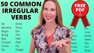 The 50 Most Common Irregular Verbs in English | English Grammar Lesson