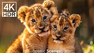 Baby Animals 4K - Amazing World Of Young Animals | Scenic Relaxation Film