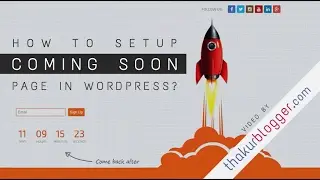 How to add Coming Soon Page in Wordpress? - Under Maintenance Site Plugin