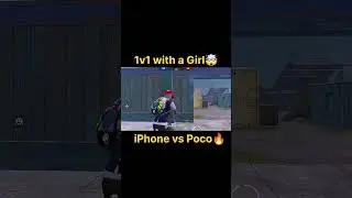 1v1 with a Cute girl😂🔥 iPhone vs poco 🔥 