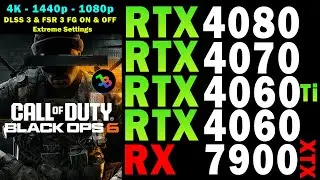 CoD Black OPS 6 Beta | RTX 4080, 4070, 4060 (Ti) | RX 7900 XTX | 4K 1440p 1080p | Extreme Settings