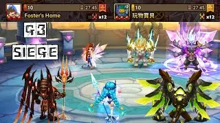 G3 SIEGE : Fosters Home / 玩物寶貝 - The BEST Counter VS Clara Eshir Vritra Defenses - Summoners War