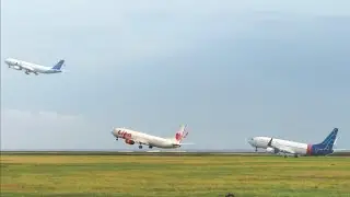 Take Off Bali, Pesawat Batik Air - Sriwijaya Air Garuda Indonesia -Lion Air - Nam Air dan Citilink