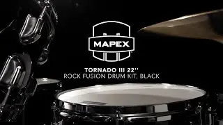 Mapex Tornado III 22'' Rock Fusion Drum Kit, Black | Gear4music