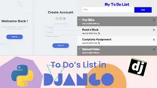 To Dos List App in Django for Multi-User | Django Tutorial for Beginners