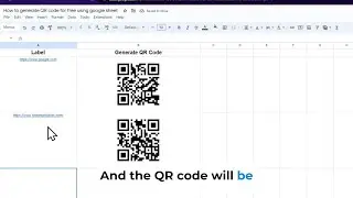 Generate free QR codes using google sheets