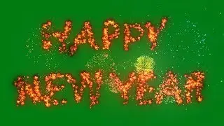 NEW YEAR COUNTDOWN 2025 | Fire Particles Motion Graphics on White & Green Screen Background