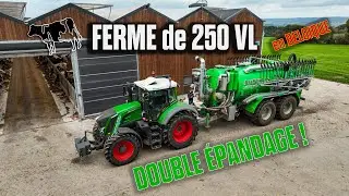 🐄 VISITE FERME 250 VL + ÉPANDAGE  : injection + patins + moscha / FENDT 828 & JOSKIN ! 😬⚠