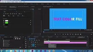 How to fill Color on Text in Adobe Premiere Pro cc