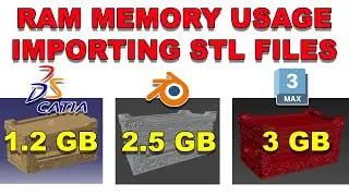 RAM Usage importing STL files - CATIA - Blender - 3dsMax