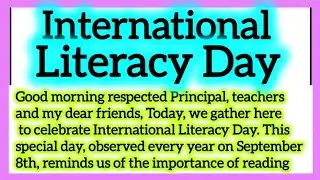 International Literacy Day Speech in English 200 Words by Smile Please World