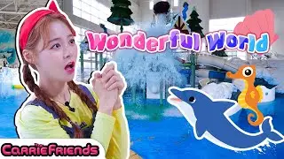 Look for shark friends hiding in a cool water park