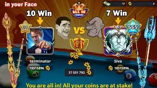 Challenge All in Coins 8 ball pool 😢 Level 11 Vs Level 665 Part 1