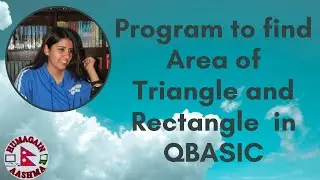 How to find Area of Triangle and rectangle in Qbasic