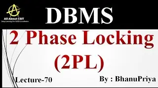 2 Phase Locking (2PL)  | Explanation by BhanuPriya | Lec- 70 |