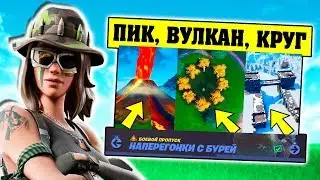 Приземлитесь на Полярном Пике на Вулкане и в Кругу из деревьев на вершине холма. Наперегонки с Бурей