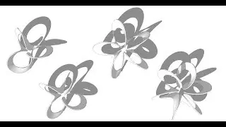 3d modeling 4 types of bended helix using Sketchup