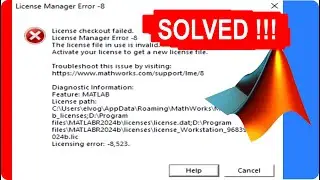 How to Fix MATLAB 2024b License Manager Error -8 | Quick & Easy Solution