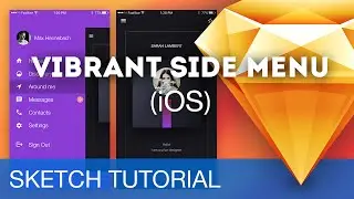 Sketch 3 Tutorial • Vibrant Side Menu UI/UX • Sketchapp Tutorial & Design Workflow