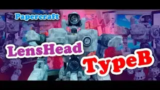 Diy robot LensHead TypeB paper model, papercraft.