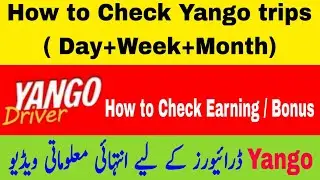 Yango trips and earning check karna sikhain | Yango rides and earning check karna sikhain