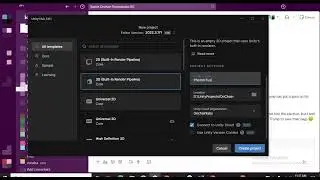 How to create project in unity