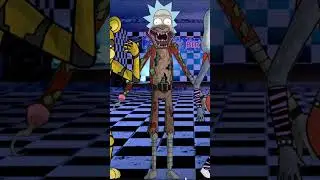 Rick and Morty transforms into Five Nights at Freddys SETC #rickandmorty #fnaf #shorts