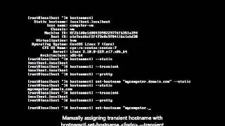 Configuring Host Names using hostnamectl