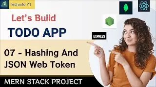 Hashing and Json web Token Authentication| Mern todo App | | Mern Stack Project
