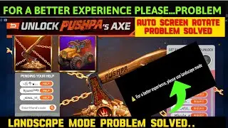 For A Better Experience Please Use Landscape Mode Problem | Free Fire Landscape mode problem