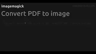 Convert PDF to image