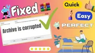 Winrar the archive is corrupt fix | Unexpected end of archive error 2024 QUICK FIX | eTechniz.com 👍