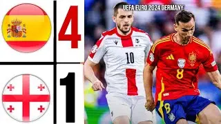 Spain 4-1 Georgia EURO 2024 HIGHLIGHTS  |  fabian ruiz goal & Rodri Goal & williams 🇪🇦🇬🇪